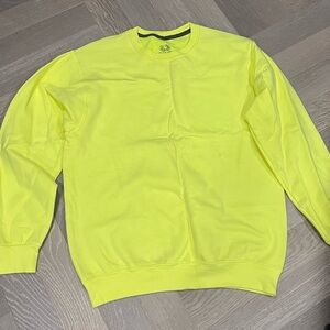 Fruit of the Loom Neon Yellow Crewneck Sweater